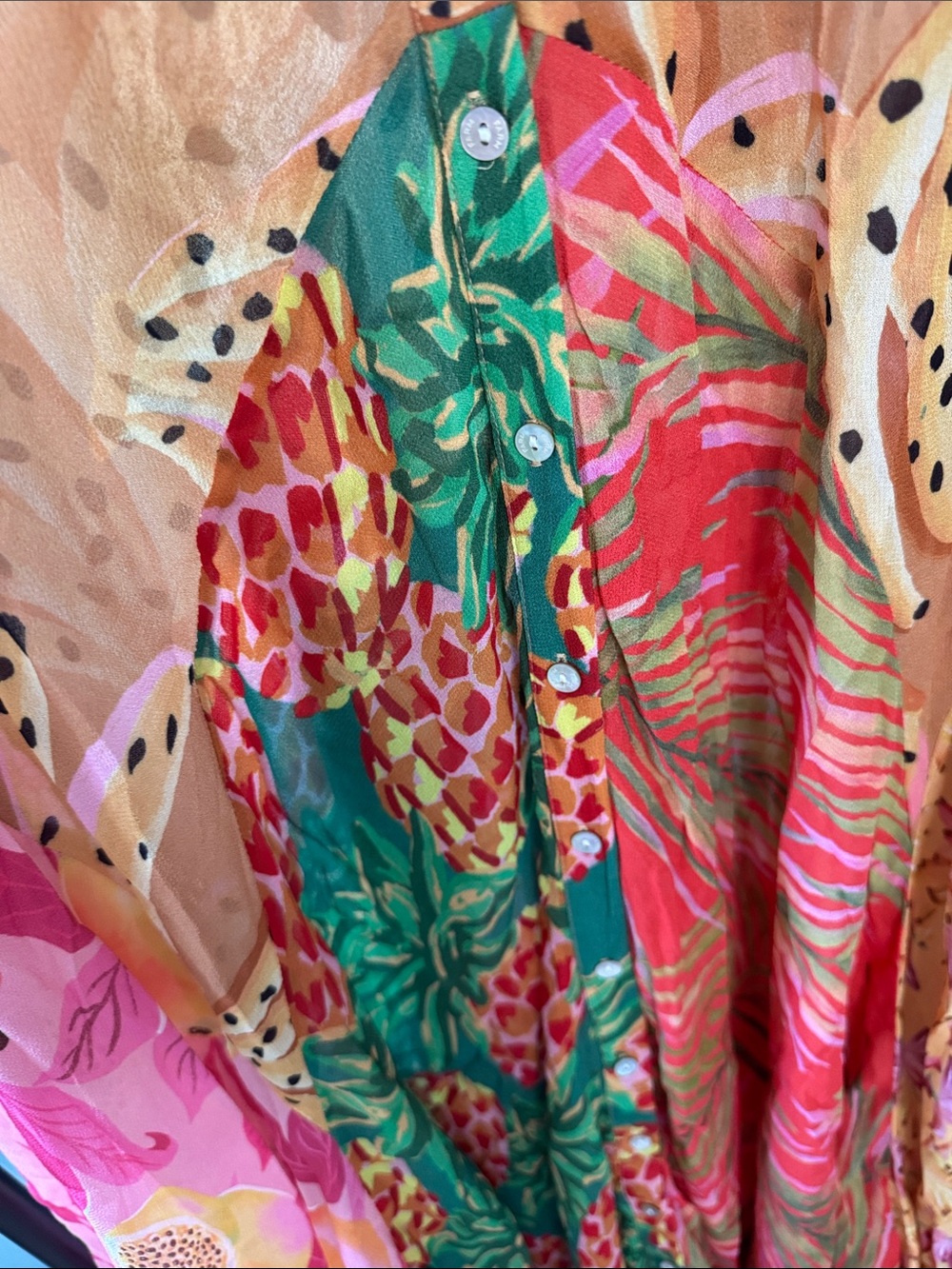 FARM Rio NWT Mixed Prints Maxi Chemise Dress with Belt - Picture 8 of 16